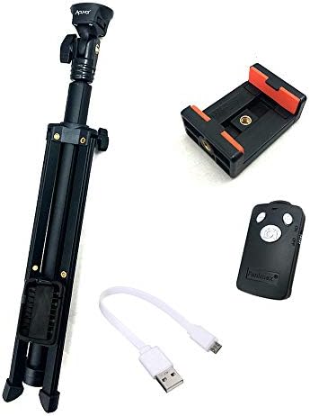 Acuvar 54 inčni aluminijumski monopod / Selfie Stick sa univerzalnim nosačem pametnih telefona + bežični zaši za kameru za sve pametne