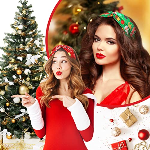 20 komada Božić trake za glavu za žene rastezljiva Hair Accessories Witch Santa Božić Tree snjegović Bell Elk klasični uzorak Božić