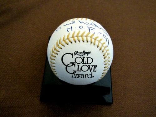Phil Niekro Hof 97 Braves Yankee potpisan Auto Gold rukavica Award Baseball Jsa Gem-autograme MLB rukavice