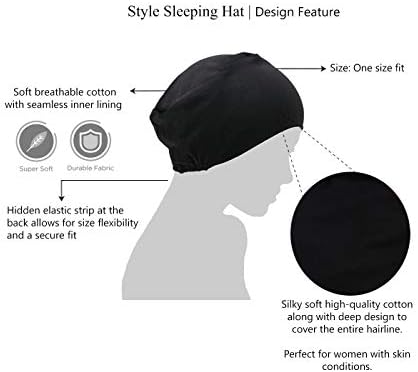Masumi hemoronska organska odjeća - kapa za spavanje | Glava raka za muškarce i žene | Unisex spavaći šešir | 95% pamučna belija