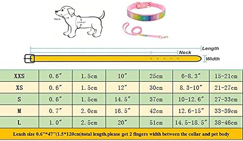 Psi kraljevska ovratnik za pse povodac set sa punim šarenim kristalom za kugling - mekani set od kože kože - reflektivni i sjajno izgled kućnih ljubimaca za pse mačke, ružičaste, xs: 8.3-10 : 8.3-10: 8.3-10 vrata