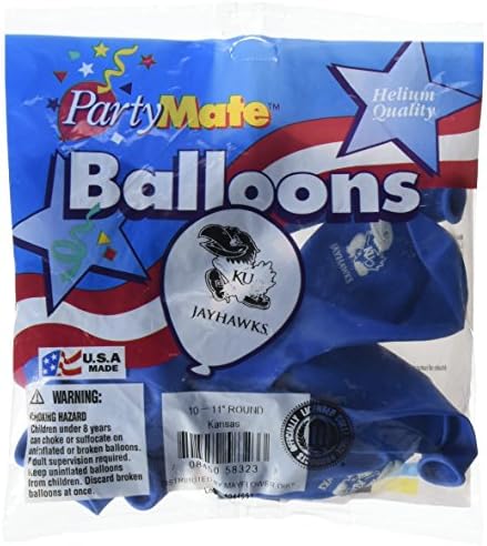 Kompanija Pioneer Balloon 10 Brojač Univerziteta u Kansasu Latex Balon, 11 , višebojni