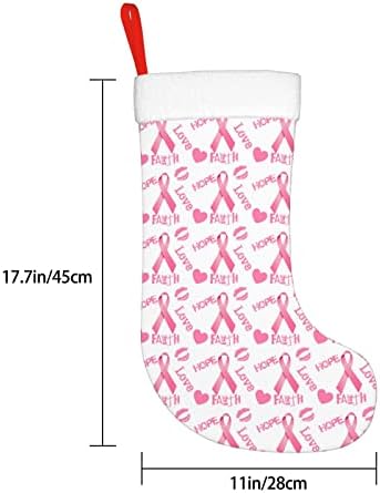 Austenstern Božićne čarape Ljubav vjere Rak dojke Dvostrani kamin Viseći čarape