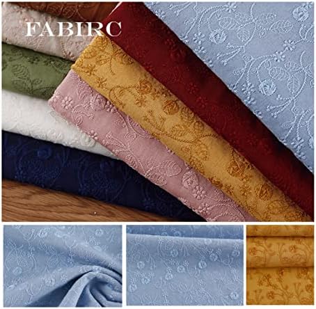 Ramie Cotton vezena tkanina Botanički i cvjetni uzorak tkanina za vezenje by Yard Designer Fabric Quilting Fabric za zanate Dress Fabric