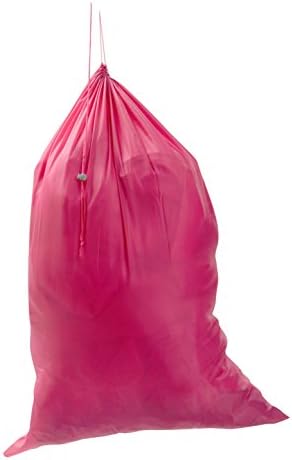 M & amp;s Gifts Premium najlonska torba za veš za teške uslove rada-korpa za odeću sa vezicama-Početna & amp; College Essentials Pink