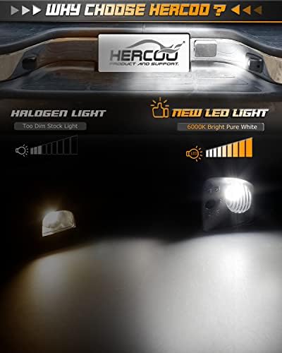 HERCOO LED registarske tablice Light Lens Housing Tag lampa utičnica bijele sijalice sklop kompatibilan sa Toyota Tacoma 1995 do 2004 Kamionet Zadnji branik aftermarket zamjena
