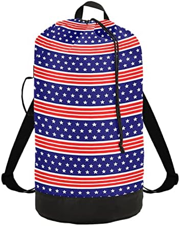 Nacionalna zastava SAD-a sa prugama Stars torba za pranje ruksaka torbe mrežaste torbe za pranje veša prljava odjeća Organizator za odmor putovanje Essentials spavaonica