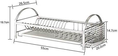 DSJ Moderni nosač za sušenje posuđa sa ladicom, posuda za odvodnje posuđa kuhinjskim posuđama odvodniti ormar za posudu Košarica /