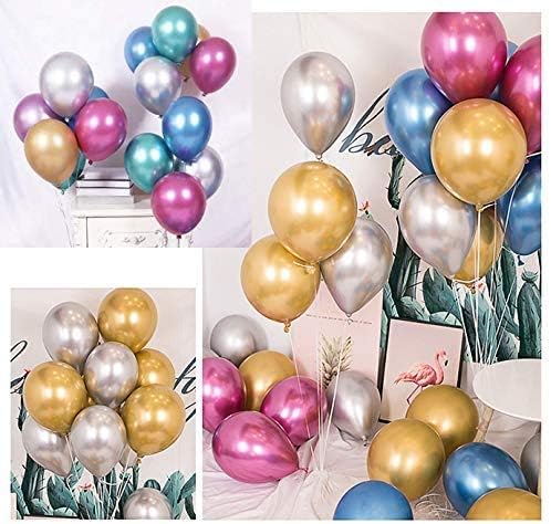 60 komada metalni baloni, 12-inčni partijski lateks balon za rođendan