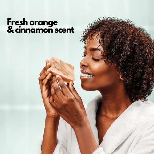 Fabrika sapuna-organski sapun sa narandžom i cimetom, prirodni sapun za piling lica i tijela, prirodno sredstvo za čišćenje lica, organski certificirano, vegansko, bez okrutnosti, ručno rađeno, 3,88 unci