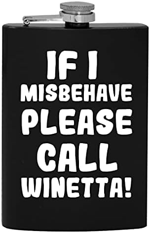 Ako se Loše ponašam, pozovite Winetta-8oz Hip flašu za alkohol