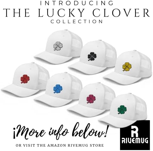 RIVEMUG Lucky Clover kolekcija / Premium Kamionska kapa | vezena bejzbol kapa Irske Lucky Ban Clover sa 4 lista