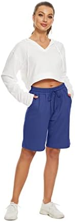 Sicvekk Dužina koljena Žene Bermuda Kratke hlače Elastična struka Navlaka za atletičke kratke hlače Ležerne ljetne joge kratke hlače
