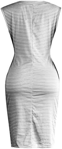Ljetne maxi haljine za žene 2023, modni ženski labavi ljetni ručni bez rukava ručni prugasti kaiš mini haljina