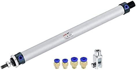 Uxcell pneumatski cilindar zraka 20 mm provrta 25 mm udarcem sa Y priključkom i brzim priključcima, mal 20x25, za automatsku opremu