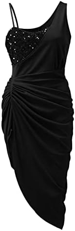 Sun Haljine Žene Ljeto Ležerne prilike za udubljenje Club Sequin Folds bez rukava Seksi modna haljina Tenis Dulle Haljine