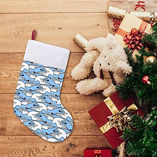 Leteći labud personalizirani božićni čarapa Xmas kamin Porodični zabava Viseće ukrase