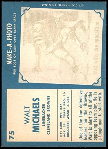 1961 TOPPS # 75 Walt Michaels Cleveland Browns-FB NM Browns-FB Washington i Lee