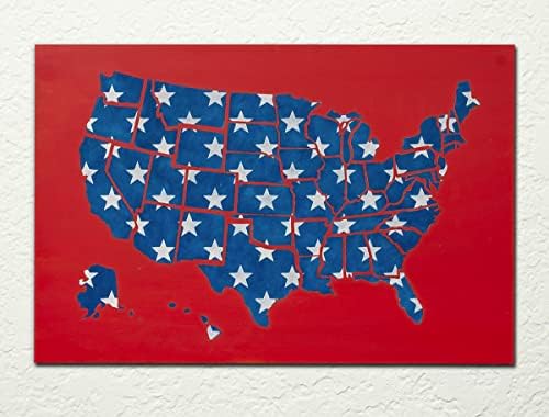 Sjedinjene Države Karta Šamence Studioor12 | Craft DIY Domaći dekor | Lampo Geografski znak drveta | Oprema za ponovnu upotrebu | Odaberite veličinu