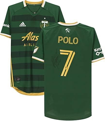 Andy Polo Portland Timbers Autografirao je šipku ili zeleni dres u sezoni 2020 mls - nogometni dresovi