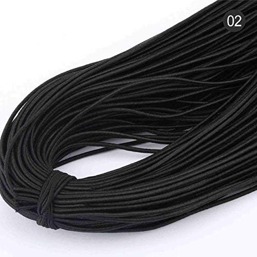 Marhashii 2m/torba Crna više veličina 1/1.5/2/2.5/3/4 / 5mm okrugla elastična traka elastična gumena traka elastična linija DIY pribor