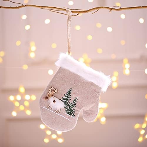 Božićne premium flanelne rukavice Dječja bombonska torba poklon torba osvijetljena viseći božićnu košaru