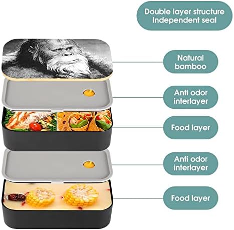 Bigfoot Sasquatch Bento ručak kutija bez curenja Bento kutija sa prehrambenim kontejnerima sa 2 odjeljka za izlet rada