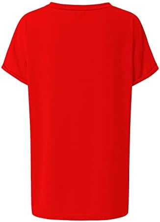 Charella Ženske bluze kratkih rukava Bluze za djevojke V izrez Lounge Plain Jesen Ljetni bluze Odjeća Trendy FC