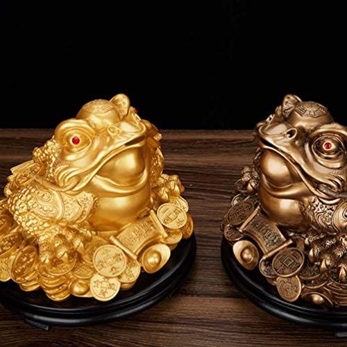 Garneck Kineski Feng Shui Frog Coin Kineski šarm Money Toad Figurica za sreću Lucky Boalth Office Tabletop Home Decorate