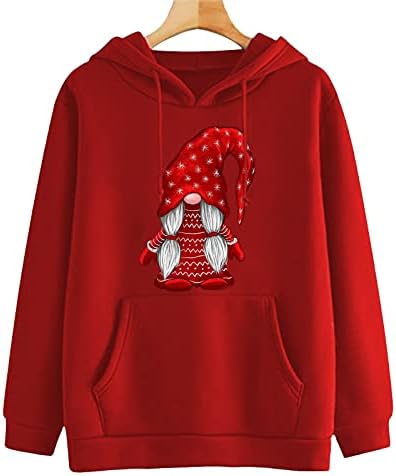 2023 Prevelike dukseve za žene Valentines Dan Slatki gnomi Grafički pulover Tunike Dukseri Dugi rukavi