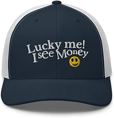 Rivemug Lucky Me Vidim novac kamiondžija hat mid kruna zakrivljena računa