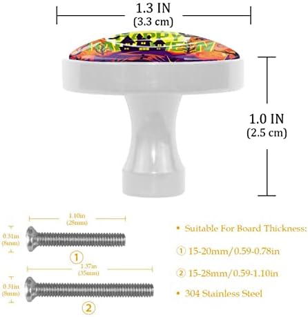 Guerotkr 4 kom, ručke ormarića, gumbe za ormariće, komoda, ručke za ormare i ladice, kalkoween bundeve kuće