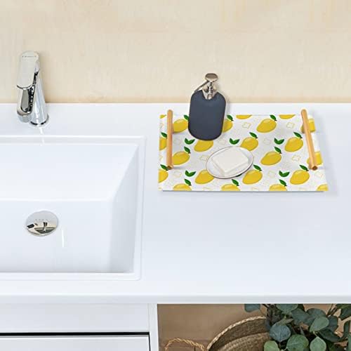 Dallonan akril kupatilo za kupatilo ukrasna ladica sa zlatnim ručkama za kuhinju organizator žuto slatko lišće mango