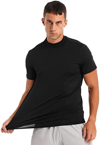 Freebily Muške Osnovne Majice S Kratkim Rukavima S Tankim Krojem Potkošulja Čvrsti Džemperi Od Trikotaže