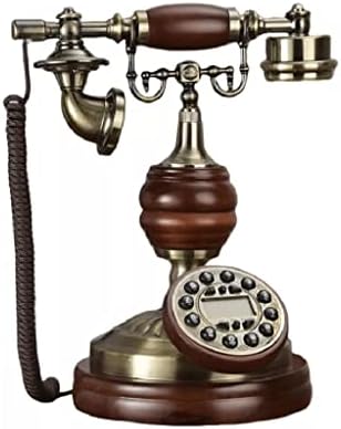 MJWDP Antique Fiksni telefon Retro Dodirnite za fiksno biranje MUTO DRVO ZEMLJIŠTE PLAVE BACKSLIGHT + HANDSFREE + ID pozivatelja