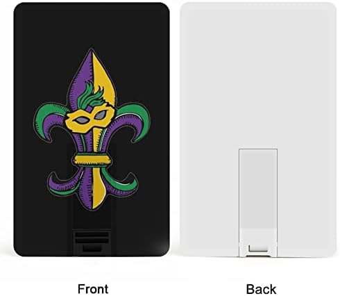 Mardi Gras Fleur de Lis USB 2.0 Flash-Drives Memory Stick Cret Card Oblik kreditne kartice