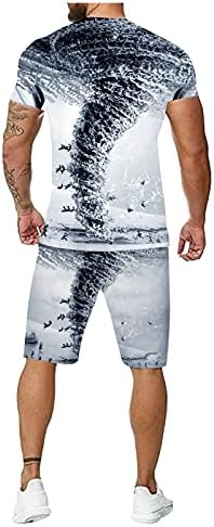 Muška kožuta 3D zec Print Velike veličine Vanjski tekući dvodijelni odijelo Sportski aktivni fitness znoj
