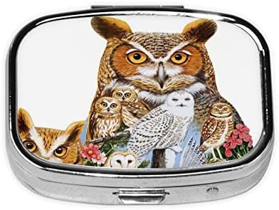 Owl Portable Mini Travel Dnevna Kutija Za Pilule - Podsjetnik Za Kvadratne Pilule, Vitaminska Kutija