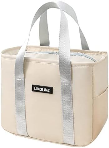 Izolovana torba za ručak za višekratnu upotrebu sa bočnim džepom nepropusna kutija za ručak sa mekanim podstavljenim ručkama za žene