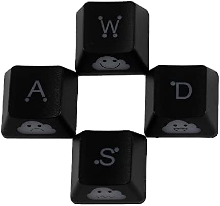 VicRole crni klasični simbol oblaka OEM profil key Caps za tastaturu Cherry MX Switch, zamena personalizovanih WASD Keycaps za MX