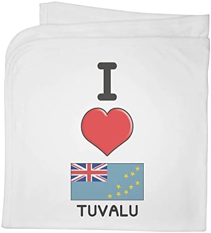 Azeeda 'Volim Tuvalu' Pamuk Baby pokrivač / šal