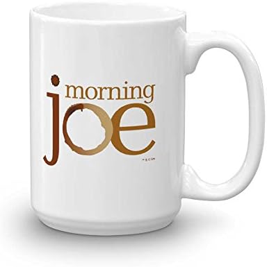 MSNBC jutro Joe Logo keramička šolja, Bijela 15 oz-zvanična šolja kao što se vidi na Joe Scarborough, Mika Brzezinski i Willie Geist