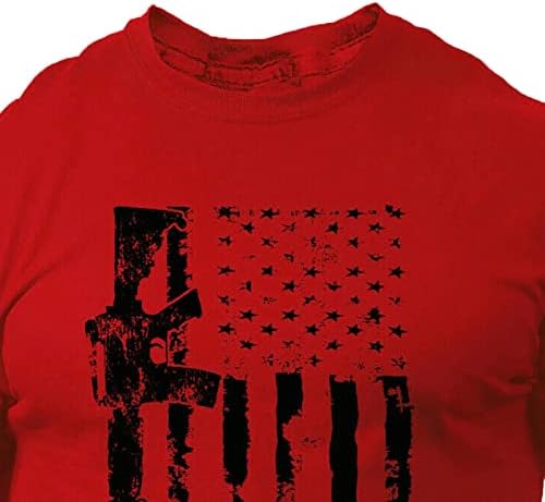 Ruiruilico Muške patriotske majice 4. jula Amerika zastava Ljetne casual kratkih rukava labavi fit grafički teže