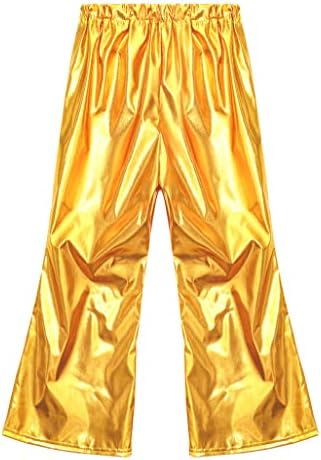 Loodgao Kids Girls Boys Shiny Metalne pantalone na pantalonama Jazz hip hop plesne hlače Disco Party Coveme pantalone