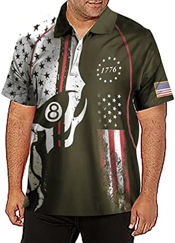 Summer Beach košulje za muškarce Muška klasična dana za neovisnost američka zastava Majica s kratkim rukavima Muns
