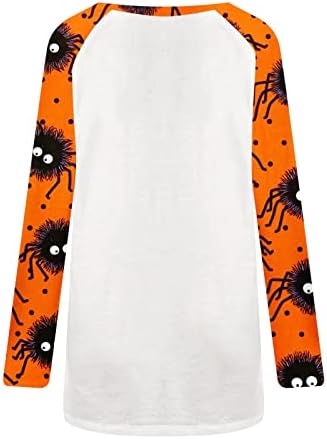 Plus veličina dugih rukava Halloween dukserica za žene kostimi bundeve vrhove pulover majica meka komforna majica Raglan