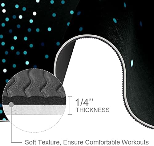 Siebzeh Abstract Glitters Black Premium Thick Yoga Mat Eco Friendly Rubber Health & amp; fitnes Non Slip Mat za sve vrste vježbe joge i pilatesa