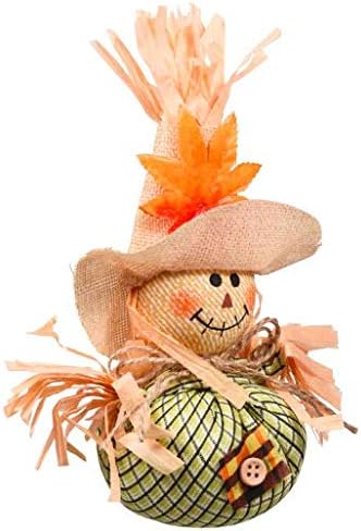 Topnotch Outlet Stoltop Scarecrow - Dekor žetve Dodajte domaći način da biste naglasili svoj trpezarijski stol ovaj odmor za odmor - primitivne Fall figurice - ukras stola