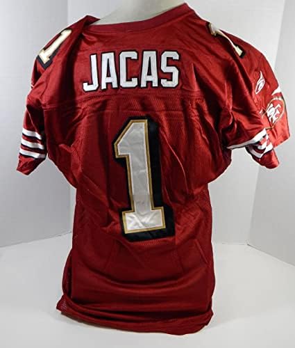 2006 San Francisco 49ers Andrew Jacas # 1 Igra izdana Crveni dres 60. Patch 44 46 - Igra Polovni MLB dresovi