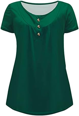 Top Tee za žene Ljeto Jesen kratki rukav 2023 odjeća Crewneck Pamučna plutana ležerna bluza 8s 8s